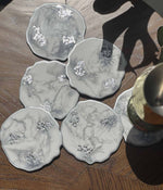 Portavasos Greta White Silver en resina, hechos a mano por Dammar