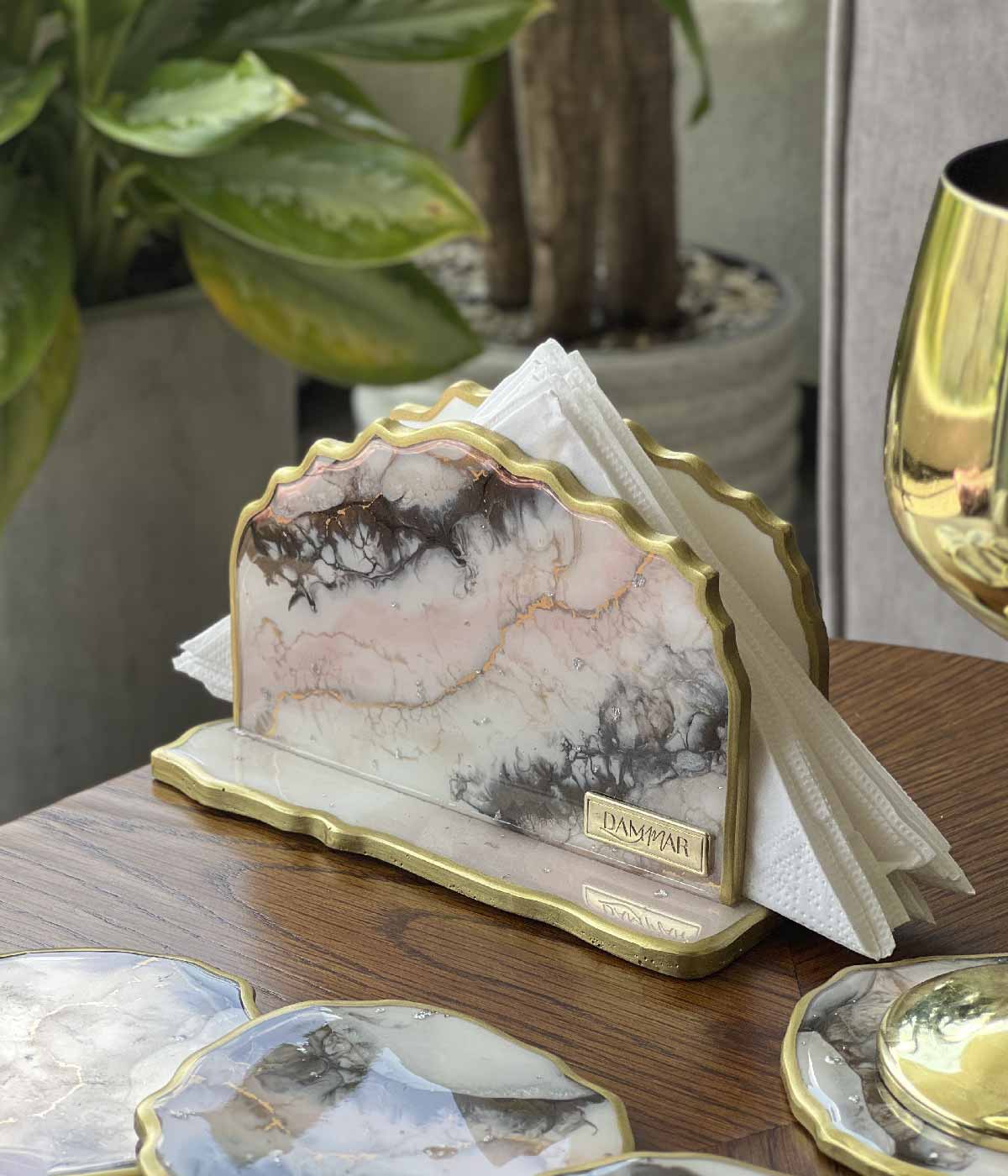 Servilletero en resina