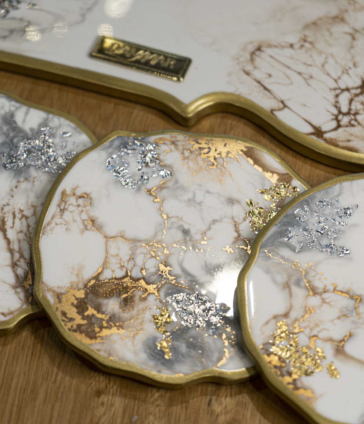 Portavasos en resina