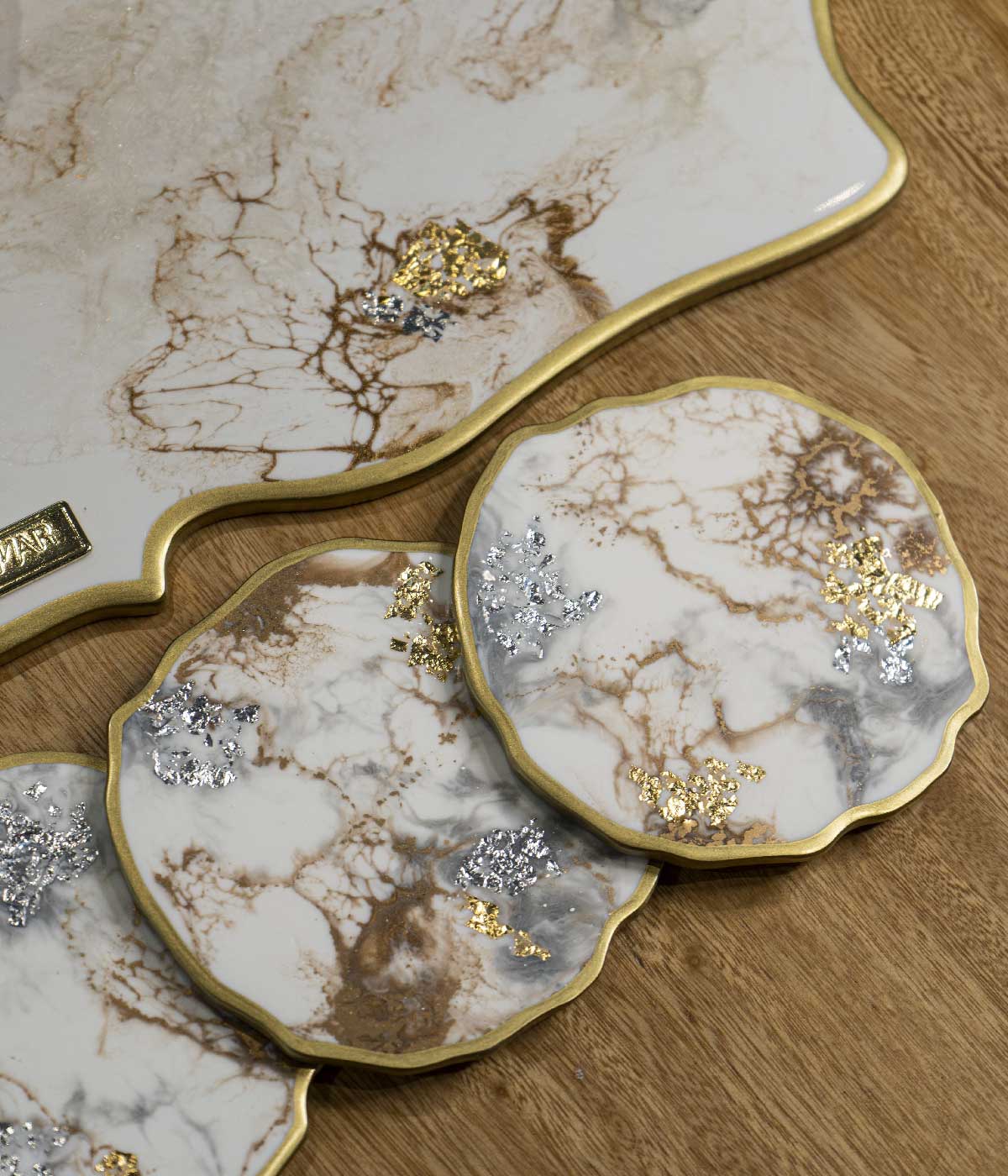 Portavasos en resina