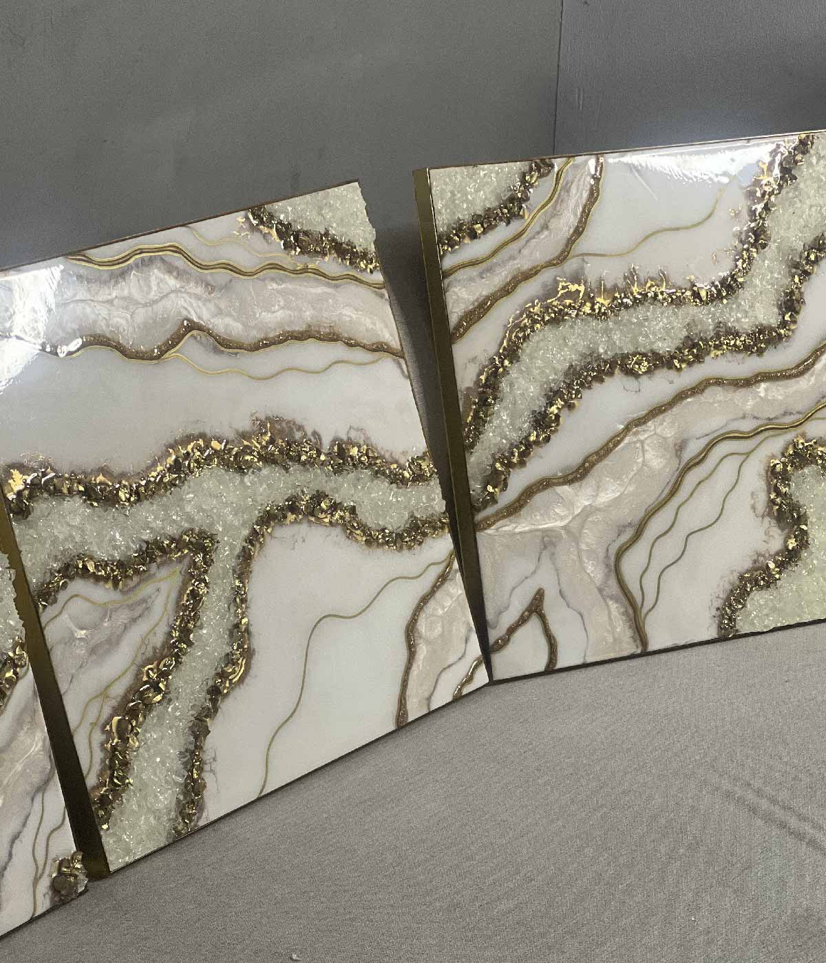 Cuadros Tripticos White Stones 50x50cm
