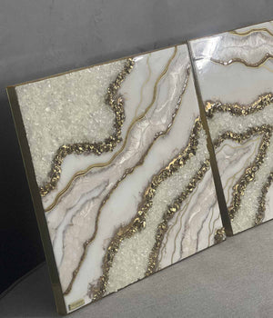 Cuadros Tripticos White Stones 50x50cm