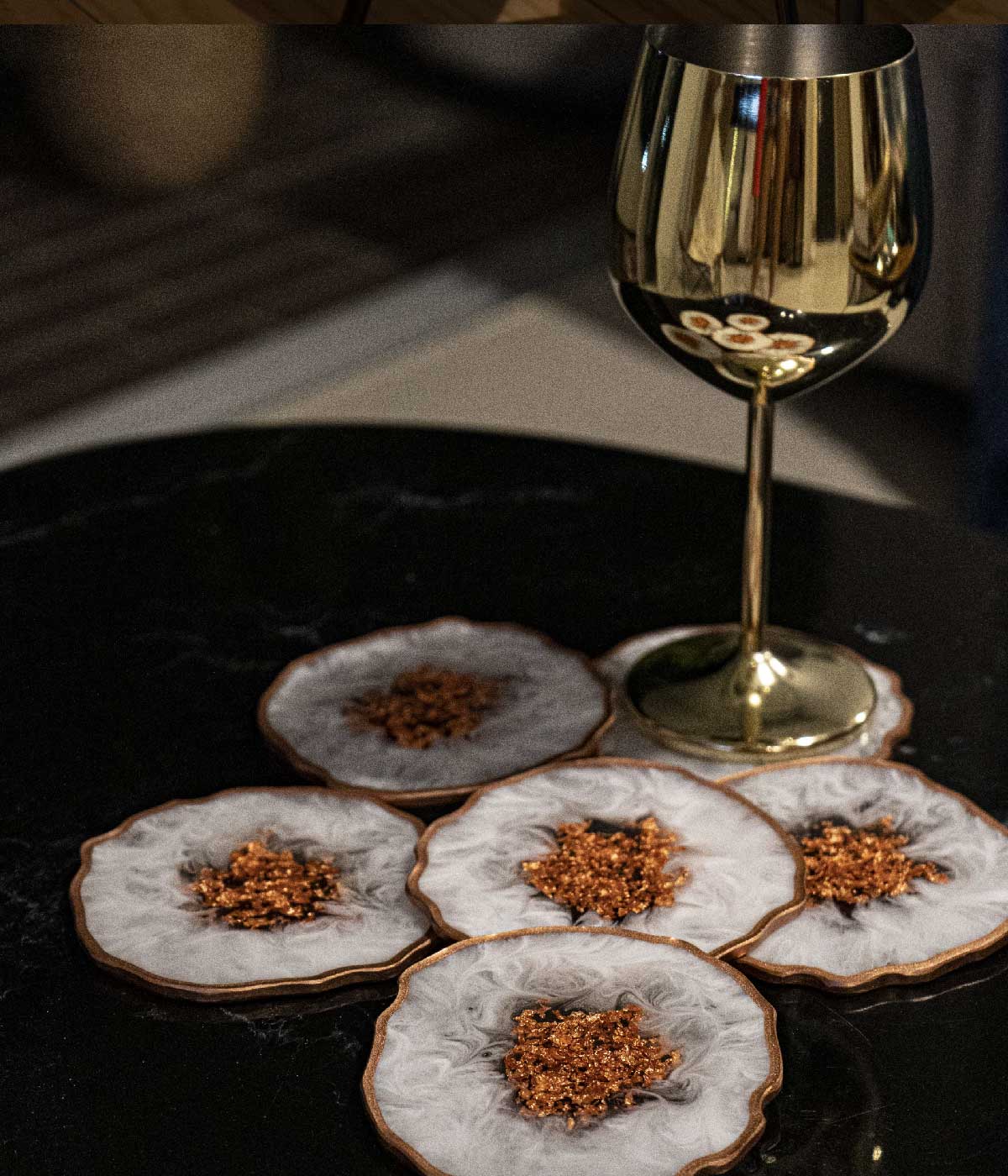 Portavasos en resina