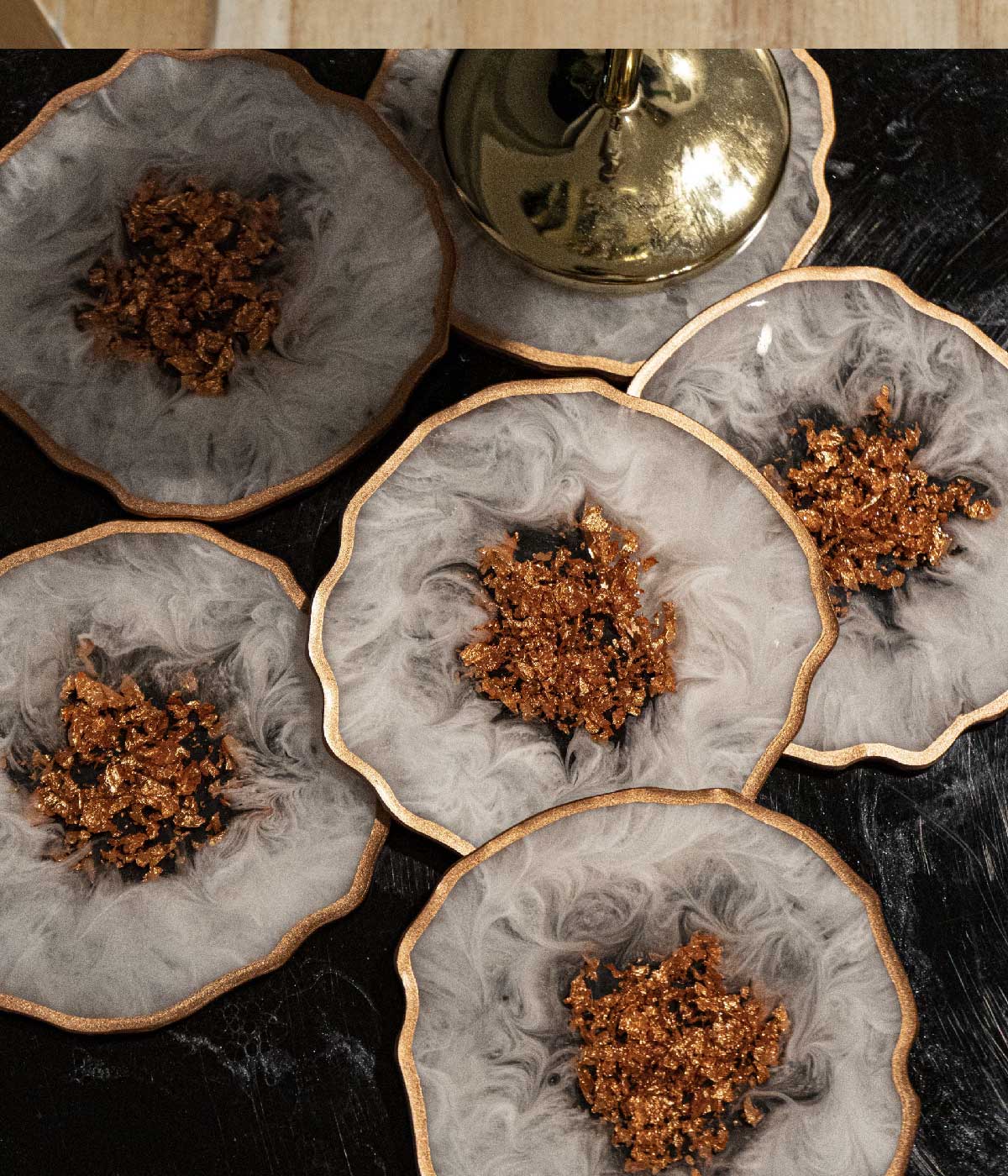 Portavasos en resina