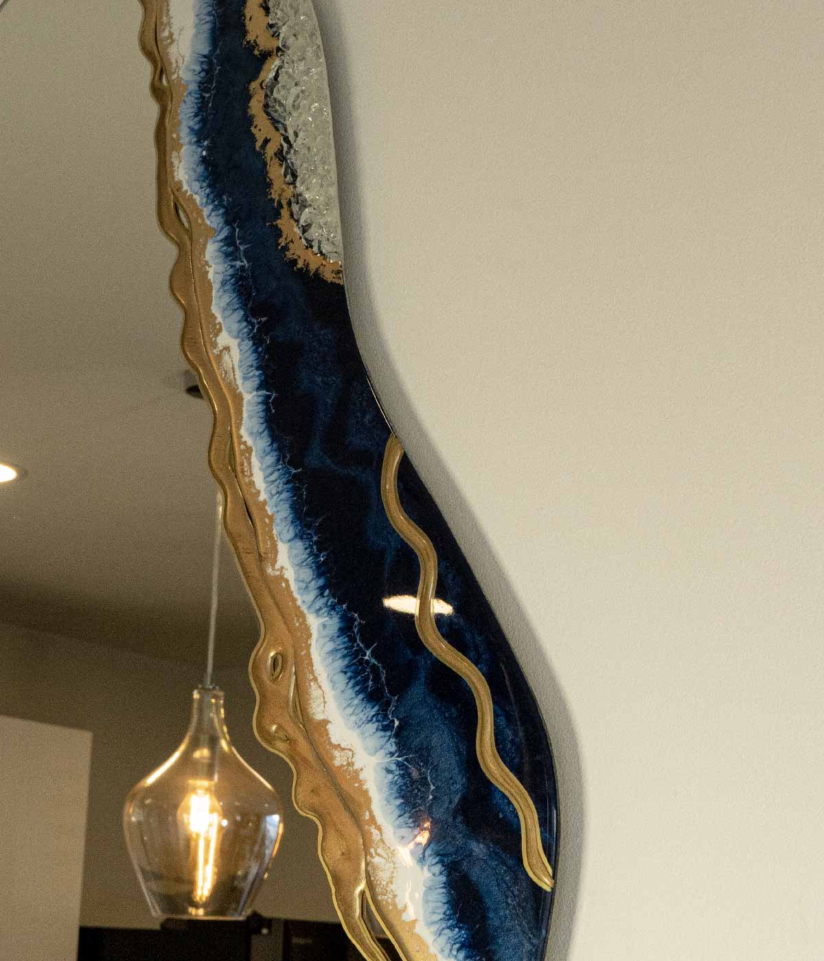 Espejo Venus Big Mediterráneo Cuarzos, hecho a mano por Dammar