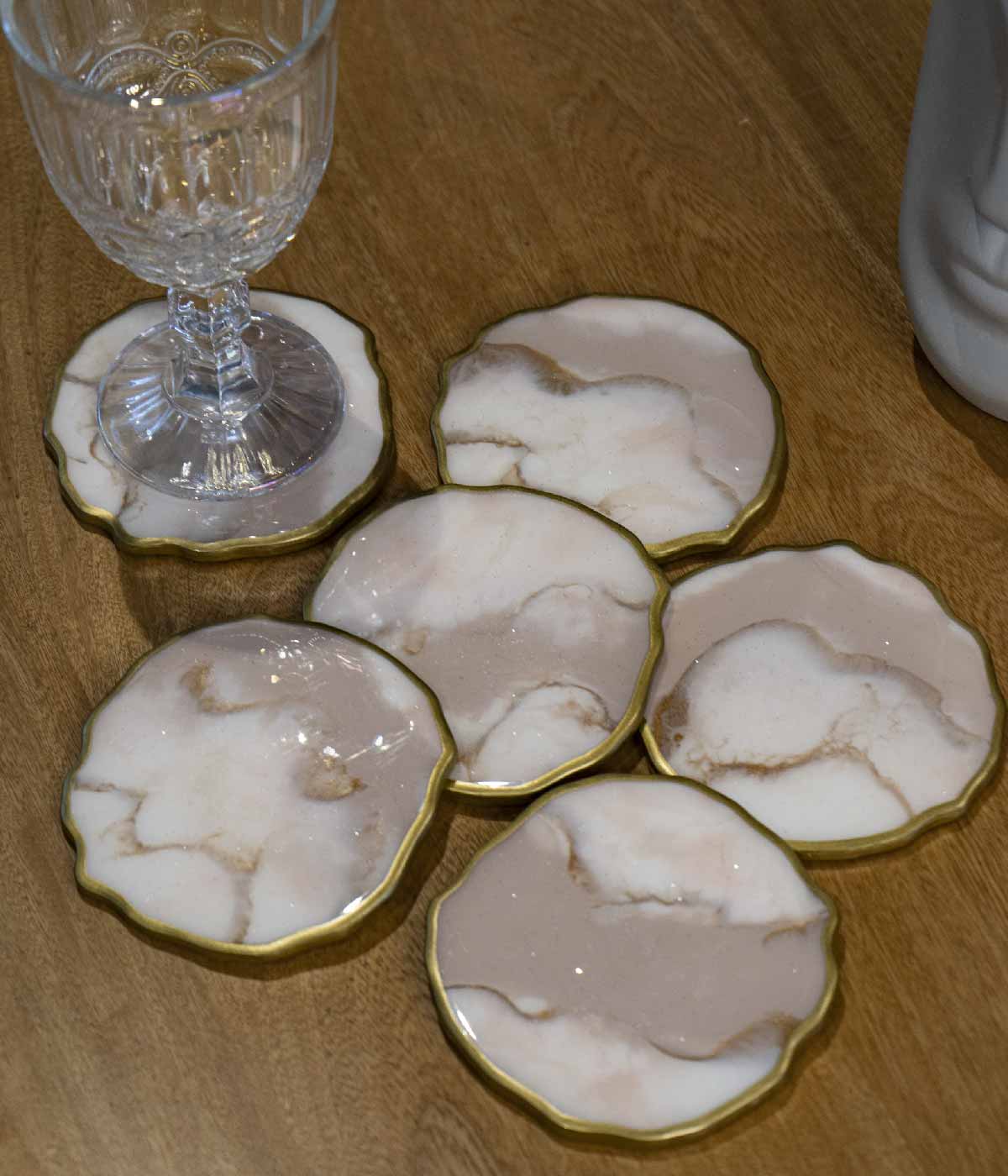 Portavasos en resina