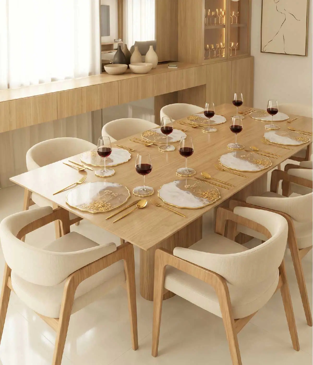 Individuales White Blossom Gold