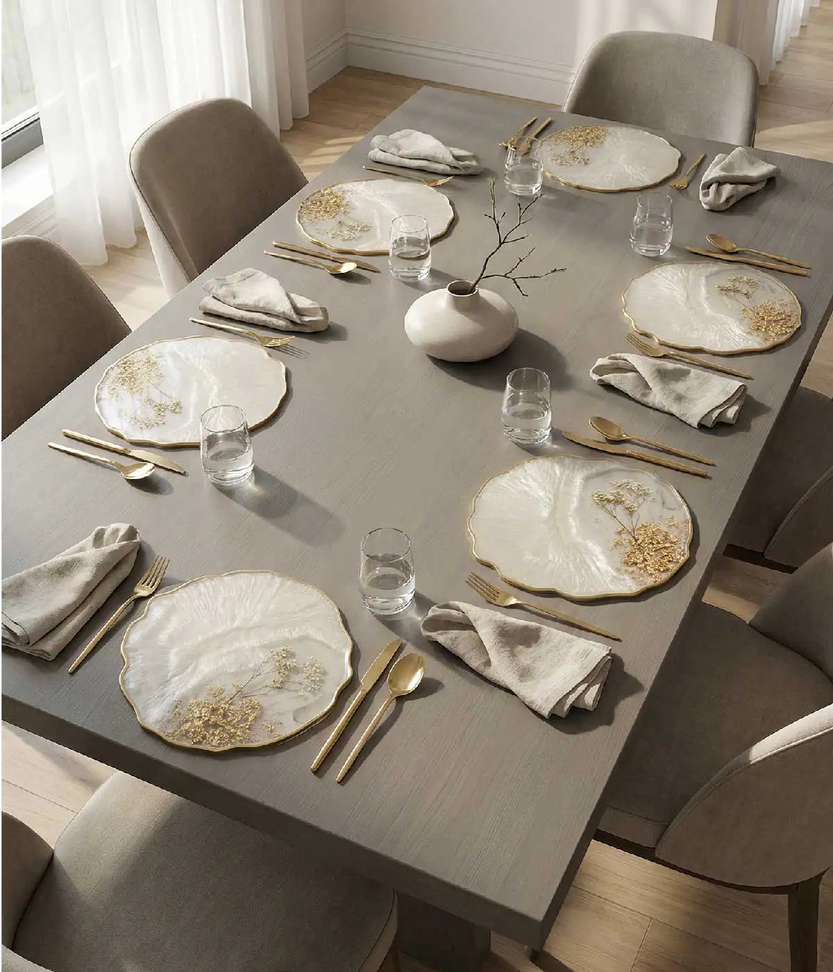 Individuales White Blossom Gold