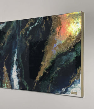 Cuadro rectangular Ópalo Boreal  140x50 cm