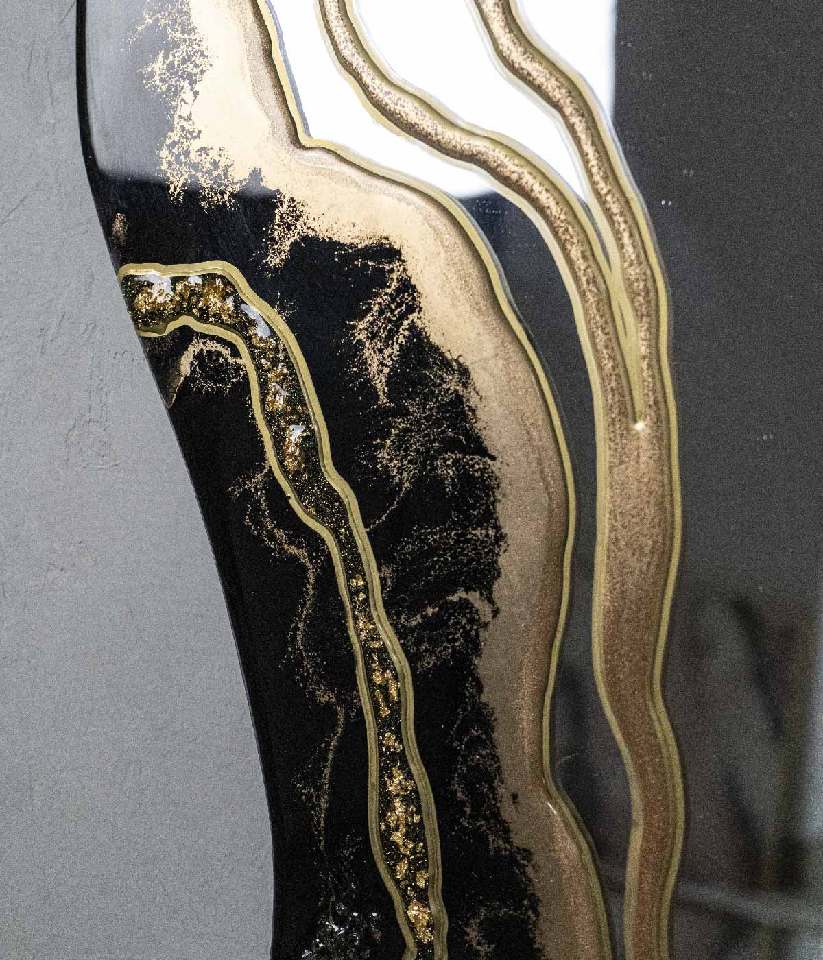 Espejo Venus Big black Gold