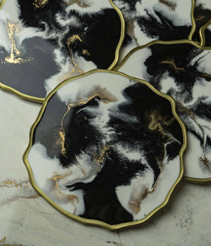 Portavasos Sirius Gold en resina, hechos a mano por Dammar