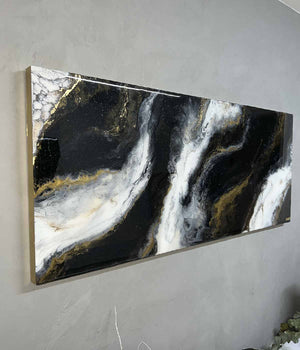 Cuadro Galeras 140x50 cm en resina, hecho a mano por Dammar