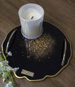 Bandeja Deluxe Habanna Black Gold en resina, hecha a mano por Dammar