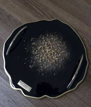 Bandeja Deluxe Habanna Black Gold en resina, hecha a mano por Dammar