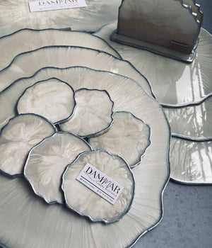 Portavasos Kenya Silver en resina, hechos a mano por Dammar