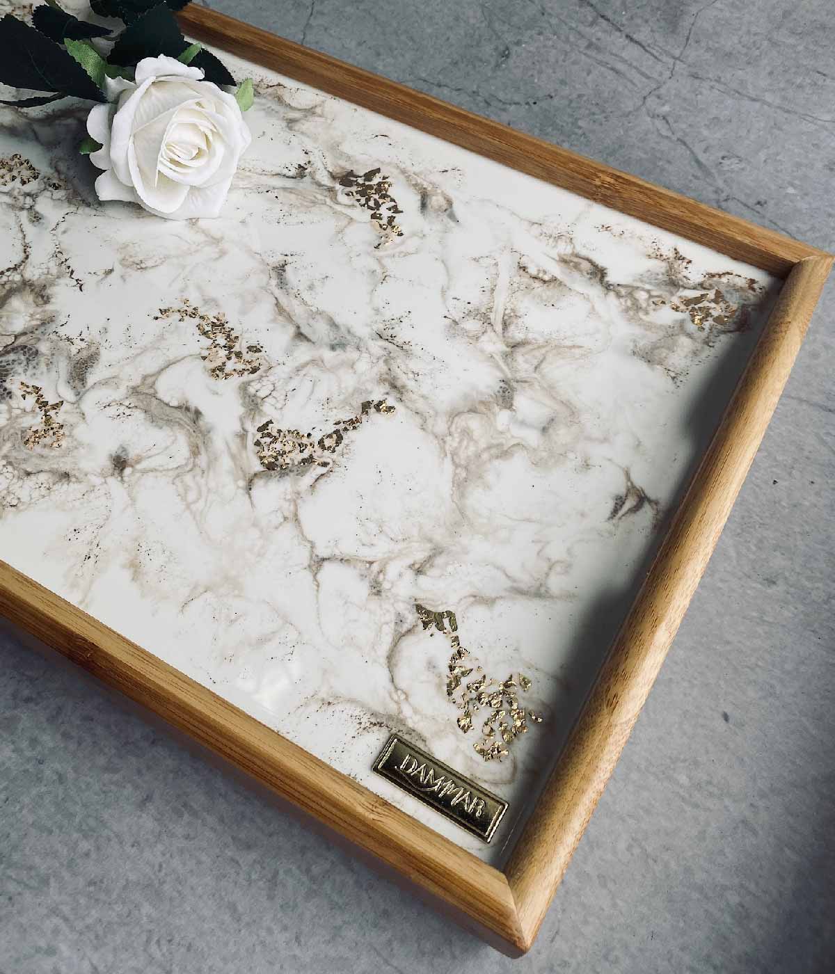 Mesa de cama Greta White Gold