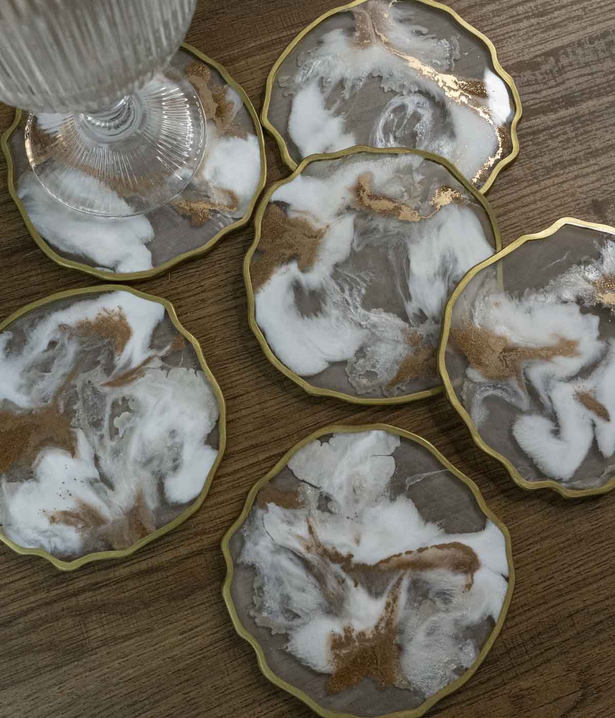 Portavasos en resina