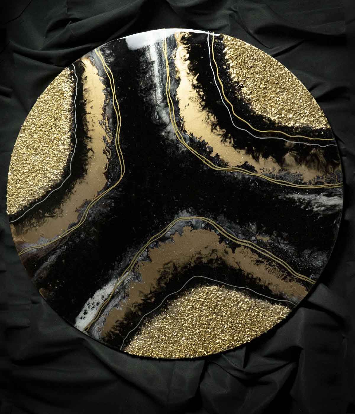 Cuadro Vida en Saturno Black