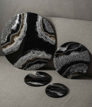 Cuadro Vida en Saturno Black Silver