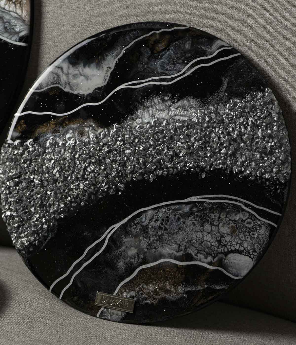 Cuadro Vida en Saturno Black Silver