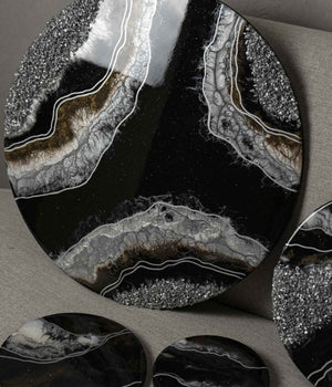 Cuadro Vida en Saturno Black Silver