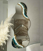 Espejo Venus Big Ocean Esmeralda, hecho a mano por Dammar