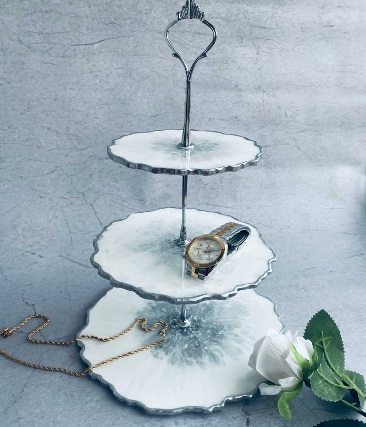 Torre multiniveles Habanna White silver